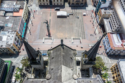 High angle view of manizales cathedral