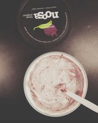 Close-up of ice cream in bowl