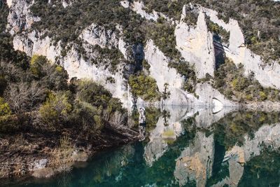 Panoramic view of rock formations