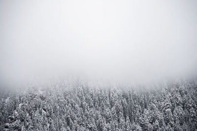 Scenic view of land during winter against sky