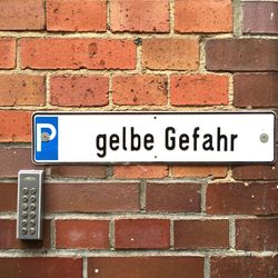 Information sign on wall