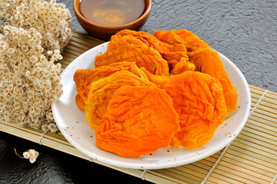 Close-up of food on table