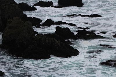 Close-up of rocks in sea