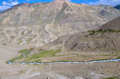 Scenic view of rocky mountains against sky