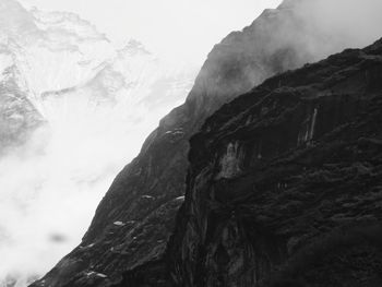 Scenic view of rocky mountains against sky