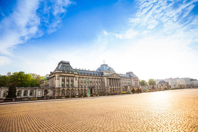 Historic building against cloudy sky