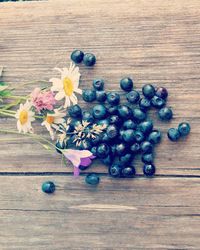 Close-up of flowers on table