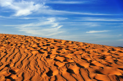 Scenic view of desert against sky