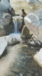 Scenic view of waterfall