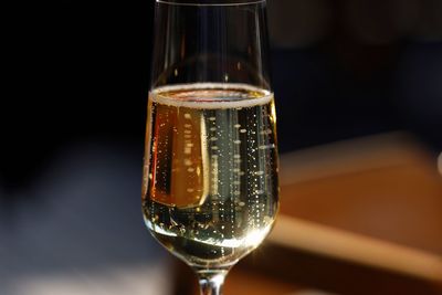 Close-up of wine glass