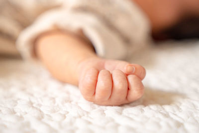 Close-up of baby feet
