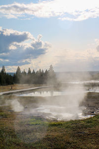 Scenic view of landscape against sky