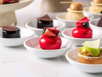 Close-up of food on table