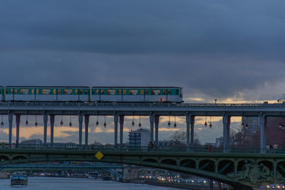 Bridge over river against sky