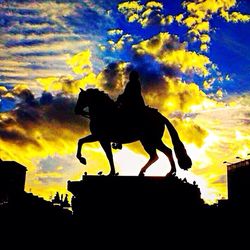 Low angle view of sky at sunset