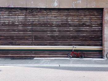 Close-up of closed shutter