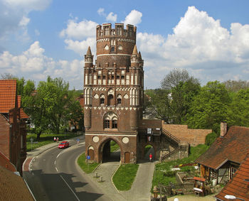 Historic building against cloudy sky