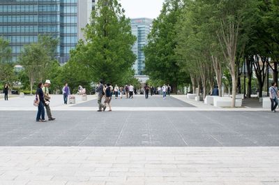 People walking on street