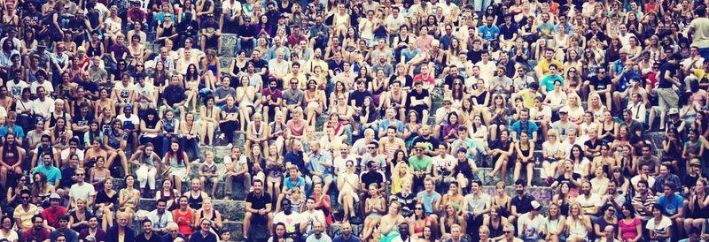 Group of people in shopping mall