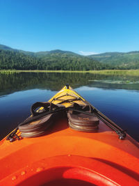 Kayaking on upper twin lake in idaho