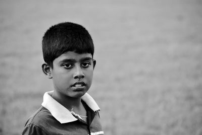 Portrait of boy outdoors