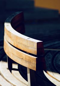 Close-up of wooden chair