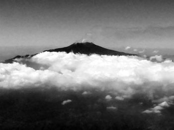 Low angle view of majestic mountain against sky