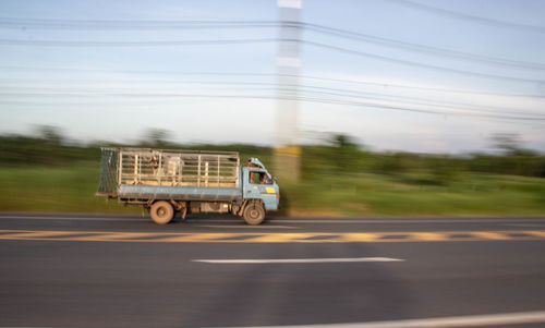 Car on road against sky