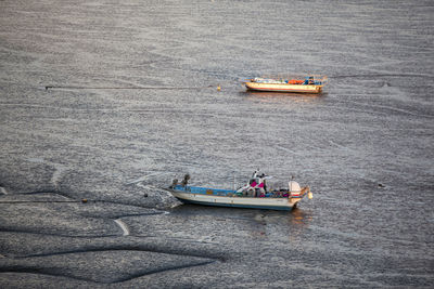 Boats in calm sea