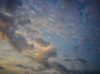 Low angle view of cloudy sky