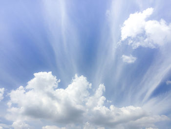 Low angle view of clouds in sky