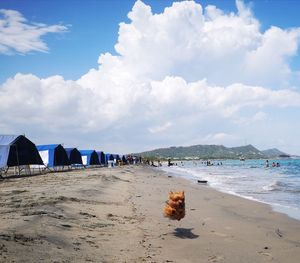 Panoramic view of beach against sky