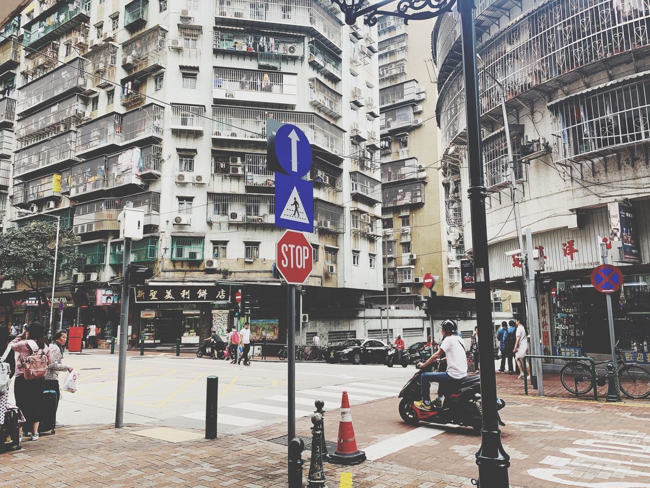 VIEW OF CITY STREET AND BUILDINGS IN BACKGROUND