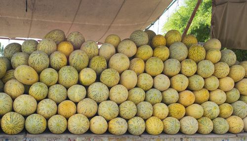 Various fruits for sale in market stall