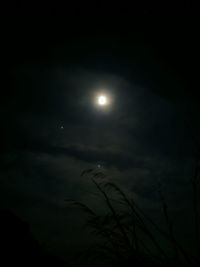 Close-up of moon in sky at night