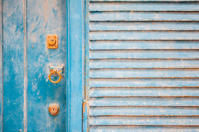 Full frame shot of rusty metal door