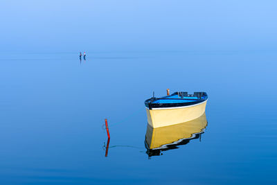 Boats in lake