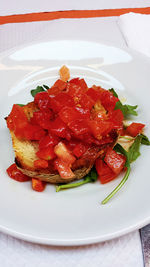 Close-up of served food