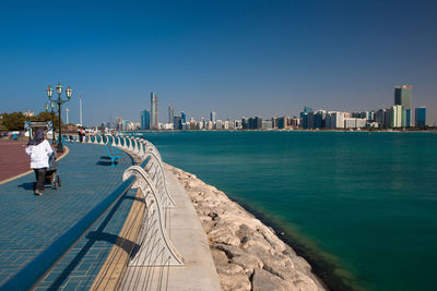 View of city against clear sky