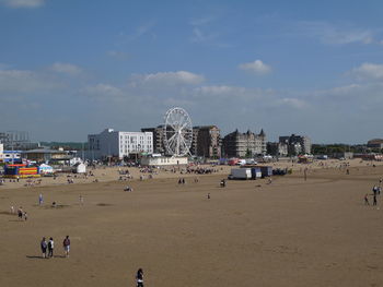 View of amusement park at beach