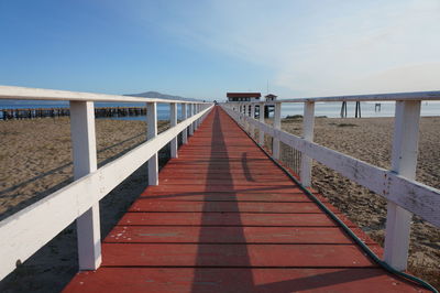 View of bridge over sea against sky