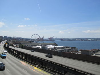 Cars moving on the sea