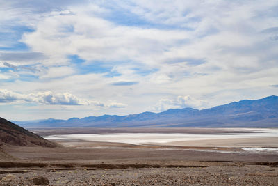 Scenic view of desert against sky