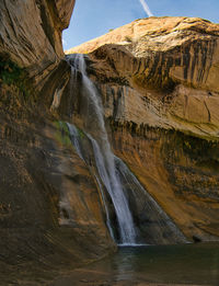 Scenic view of waterfall