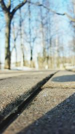 Surface level of road