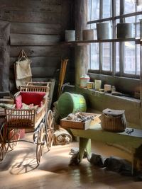 Chairs and table in basket