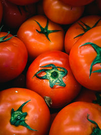 Full frame shot of tomatoes in market