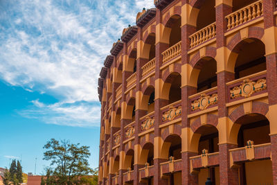 Low angle view of historical building against sky