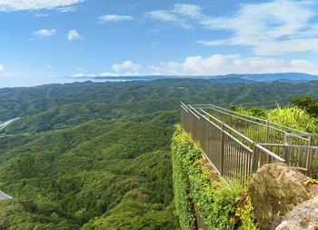 Cliffs of the mount nokogiri with an observatory overlooking the boso peninsula.