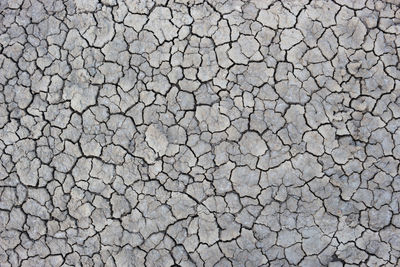 Full frame shot of cracked land